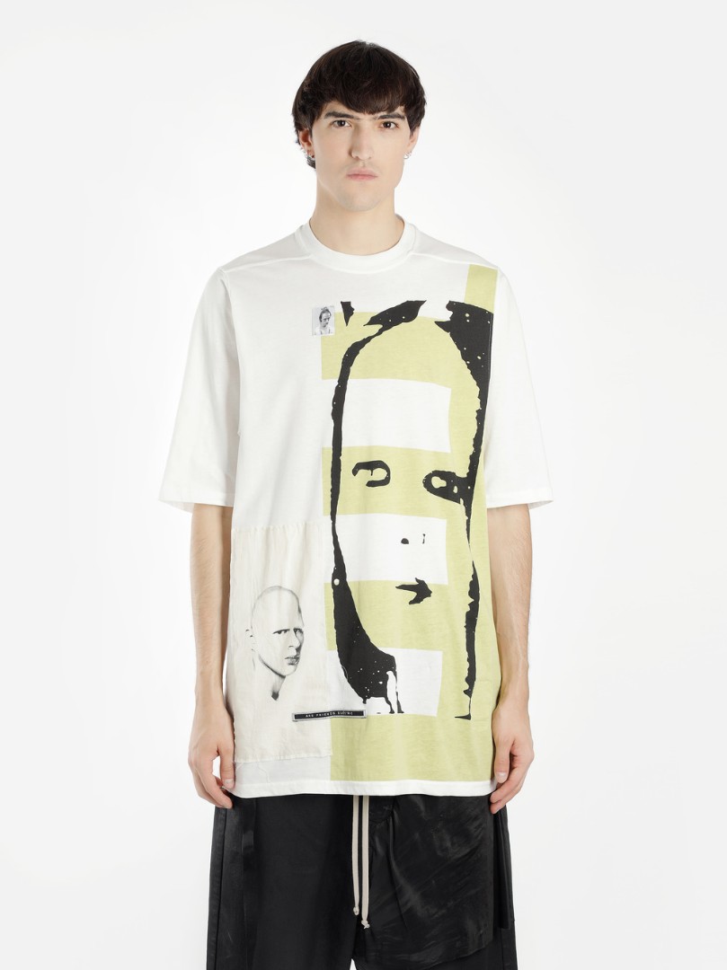 Rick Owens SS19 DRKSHDW Patched Printed Jumbo tee, Men's Fashion ...