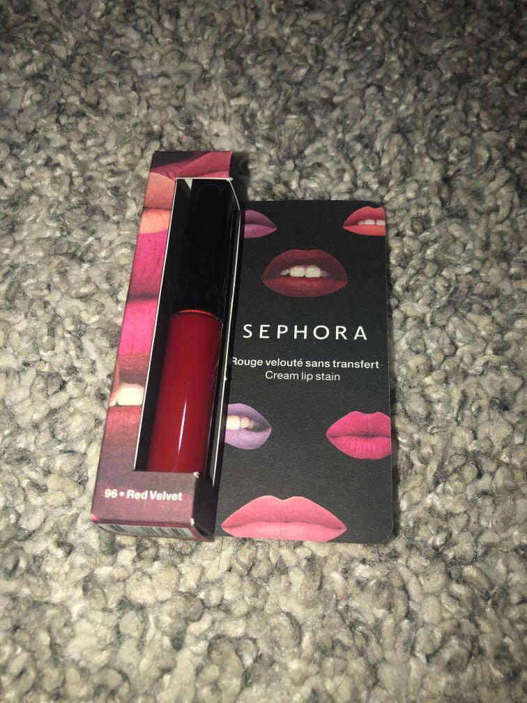 Sephora Collection Cream Lip Stain Red Velvet 96 On