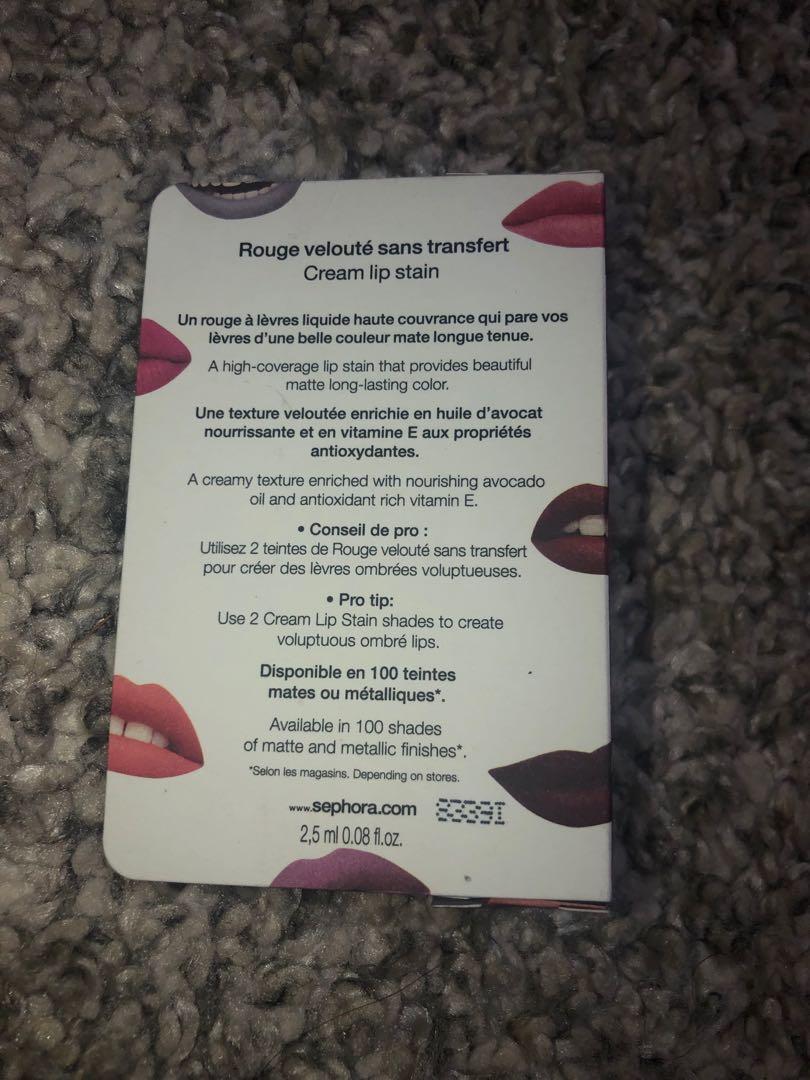 Sephora Collection Cream Lip Stain Red Velvet 96 On