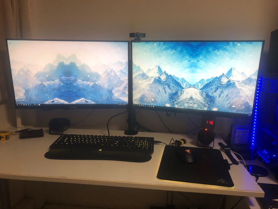2 X Songren 27inch 2k 144hz Gaming Monitor W Monitor Arm Electronics Computer Parts Accessories On Carousell