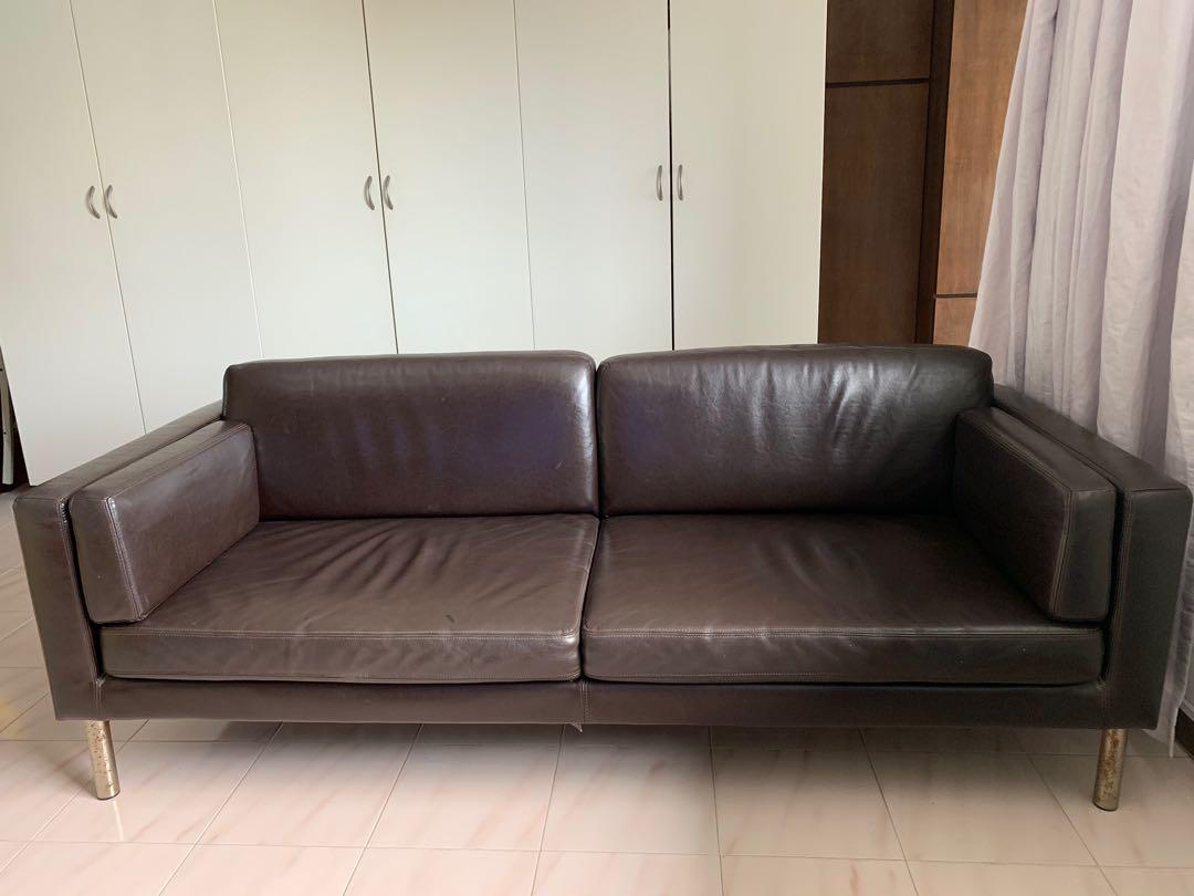 Ikea Sater 2 5 Seat Sofa Frasig Dark Brown Furniture Sofas On