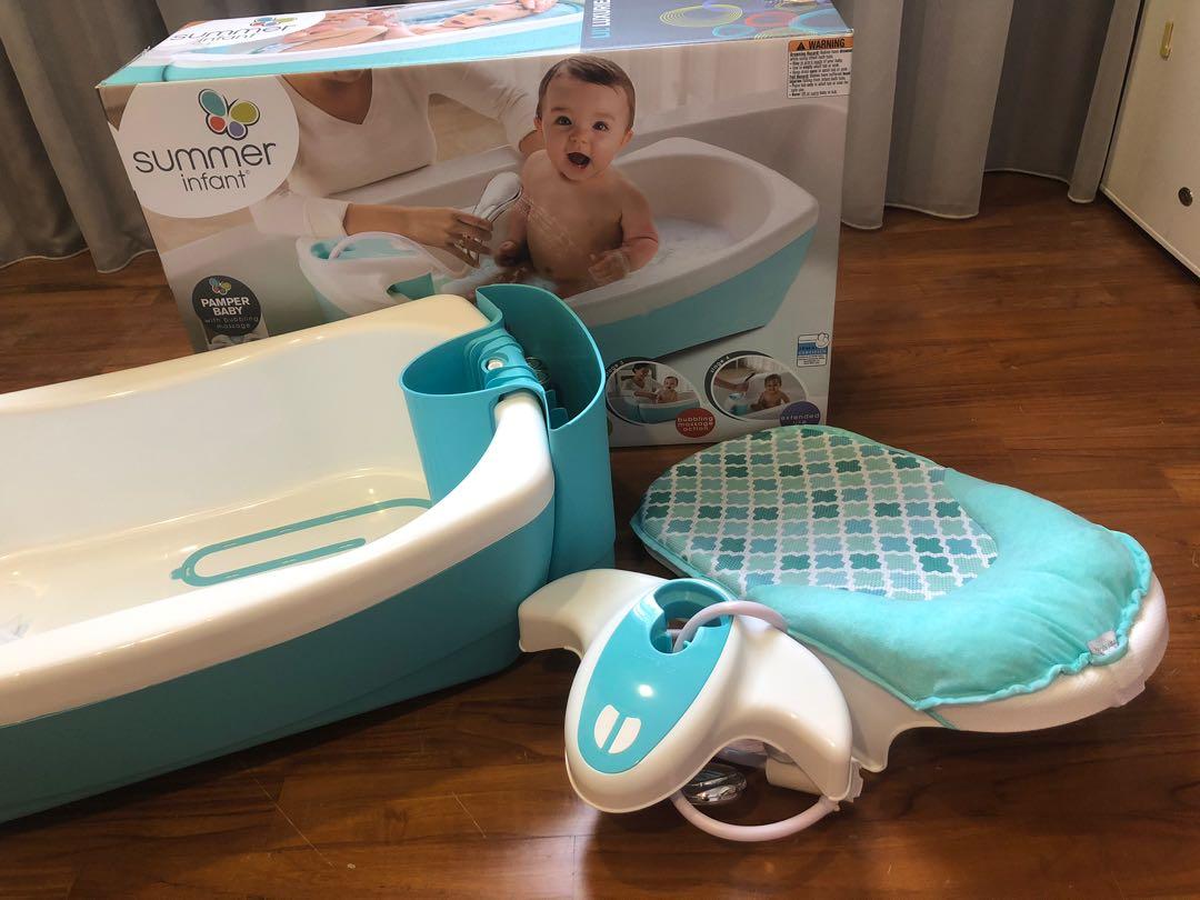 Summer Infant Baby Bath Tub Spa Babies Kids Bathing Changing Bathtub Bath Accessories On Carousell