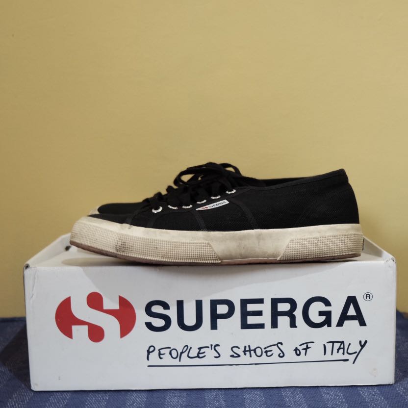 superga black cotu classic