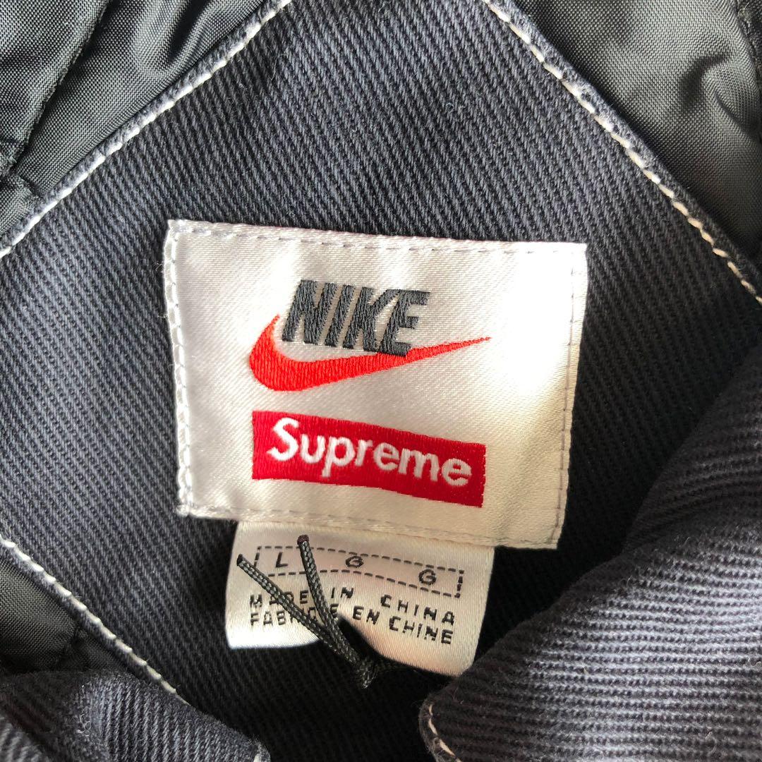 Supreme®/Nike® Double Zip Quilted Work Jacket Black Size L