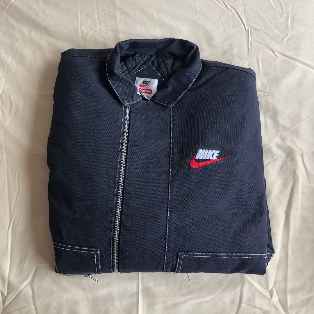 supreme x nike double zip quilted work jacket
