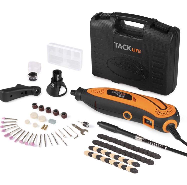 TACKLIFE Rotary Tool Kit Variable Speed with Flex shaft, 80 Accessories