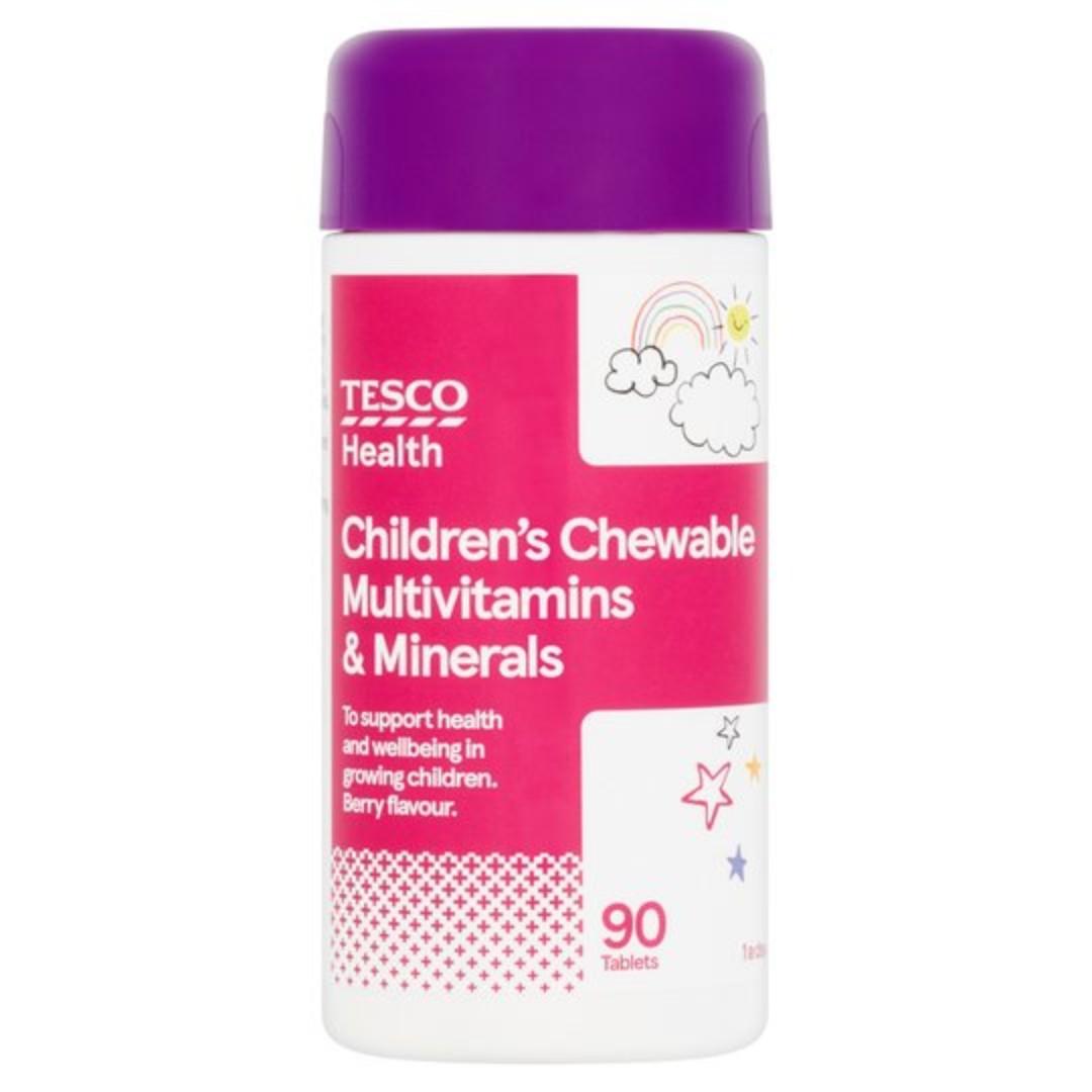 Tesco Kids Chewable Multivitamins Plus Minerals x 90 (Brand New