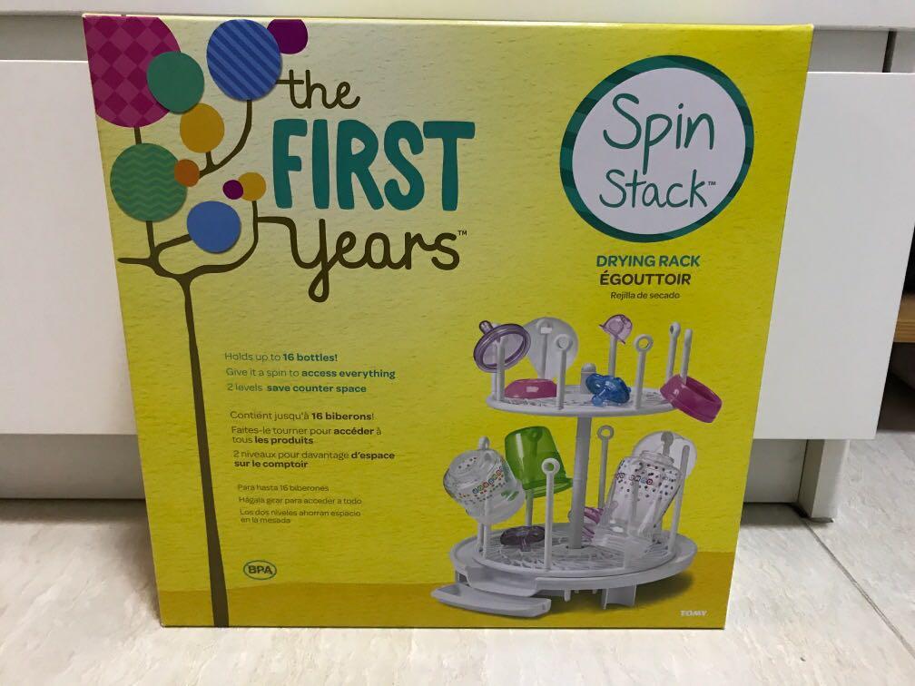 The First Years Spin Stack Drying Rack, 2 Level Large Capacity