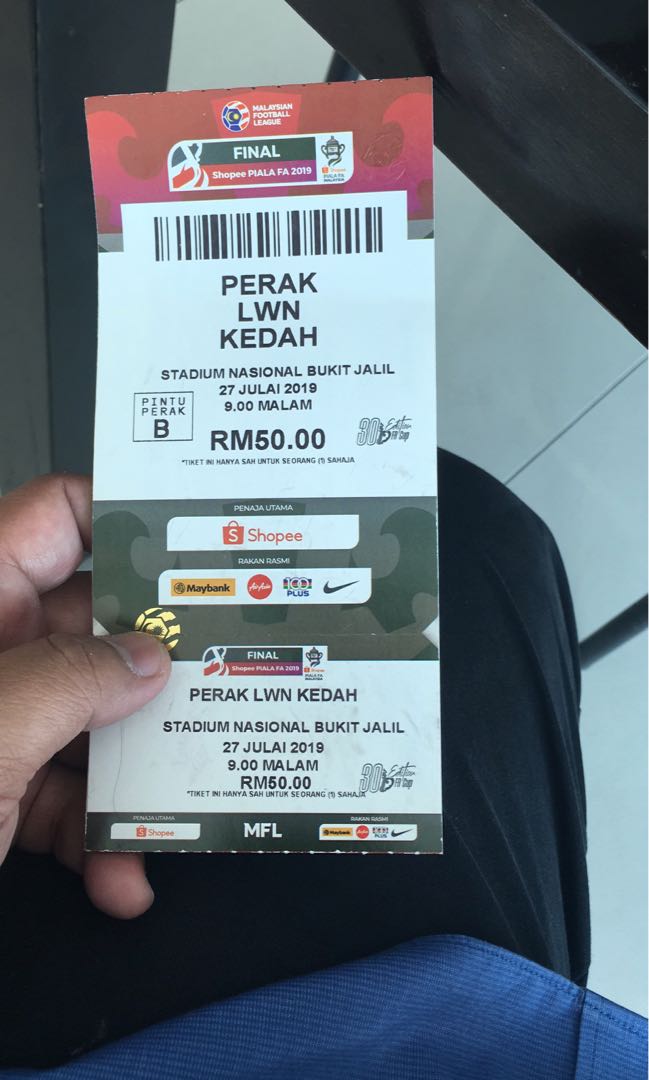 Tiket Final Fa Cup Perak Vs Kedah Tickets Vouchers Event Tickets On Carousell