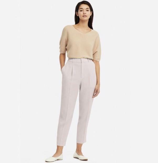 Uniqlo drape tapered ankle length pants 2025