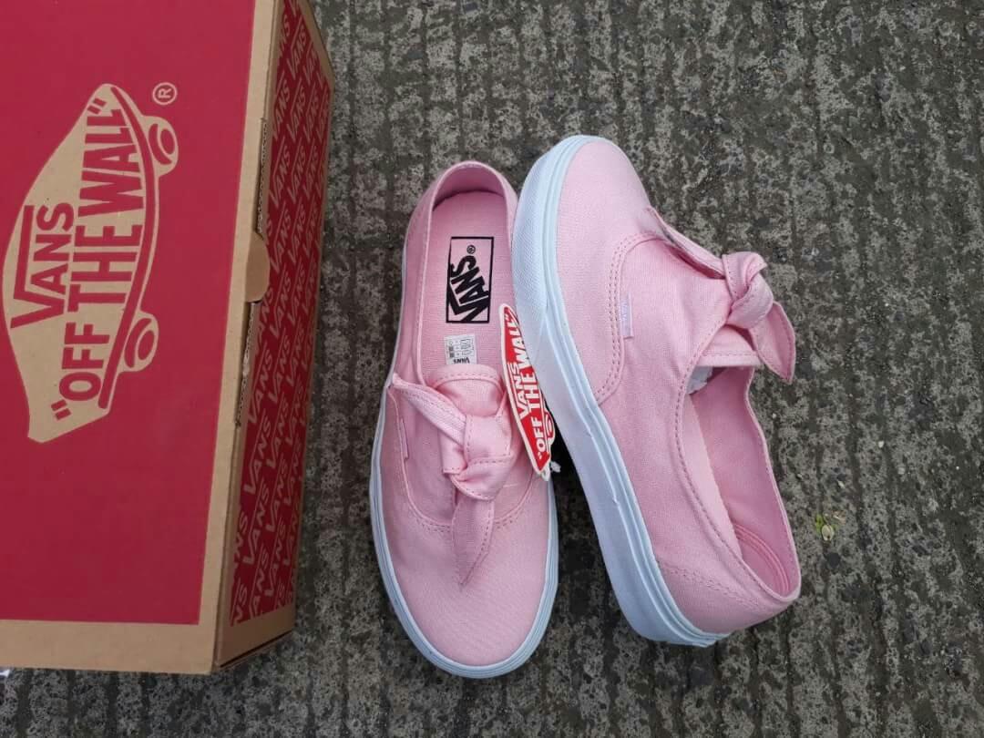 vans authentic knotted pink