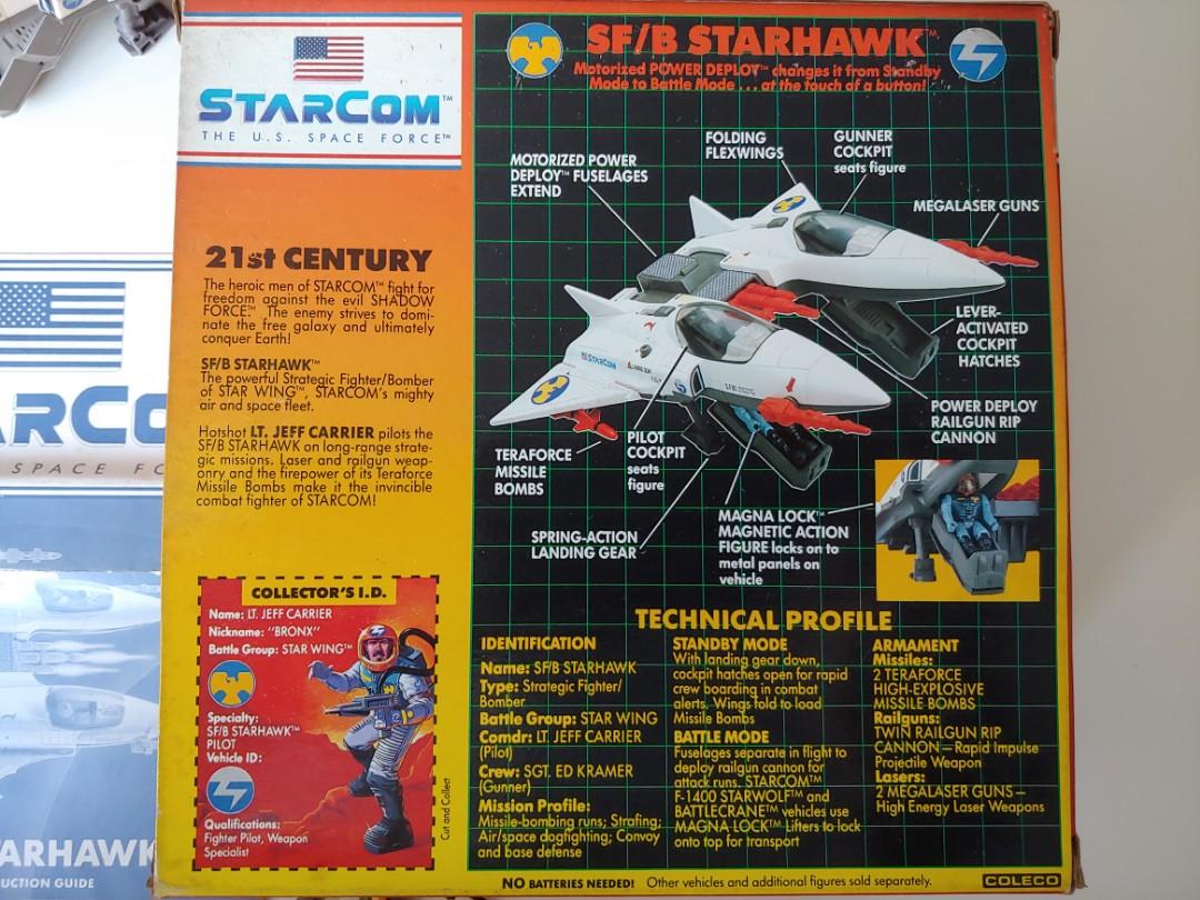 Vintage StarCom Strategic Fighter/Bomber STARHAWK, Hobbies & Toys, Toys ...