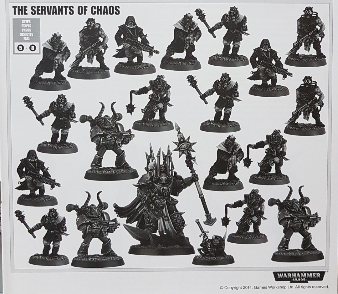 thumbnail interactive-video image 1 of Warhammer 40K Chaos Space Marines – 10 Cultists – NEW Unassembled Unpainted 1 of 2