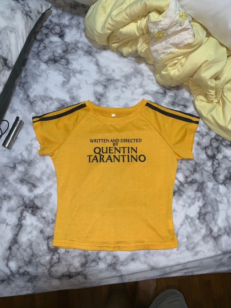 Yellow Crop Top Quentin Tarantino Women s Fashion Tops Other Tops on Carousell