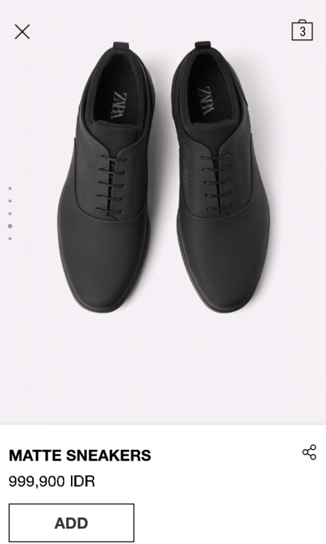 zara matte sneakers