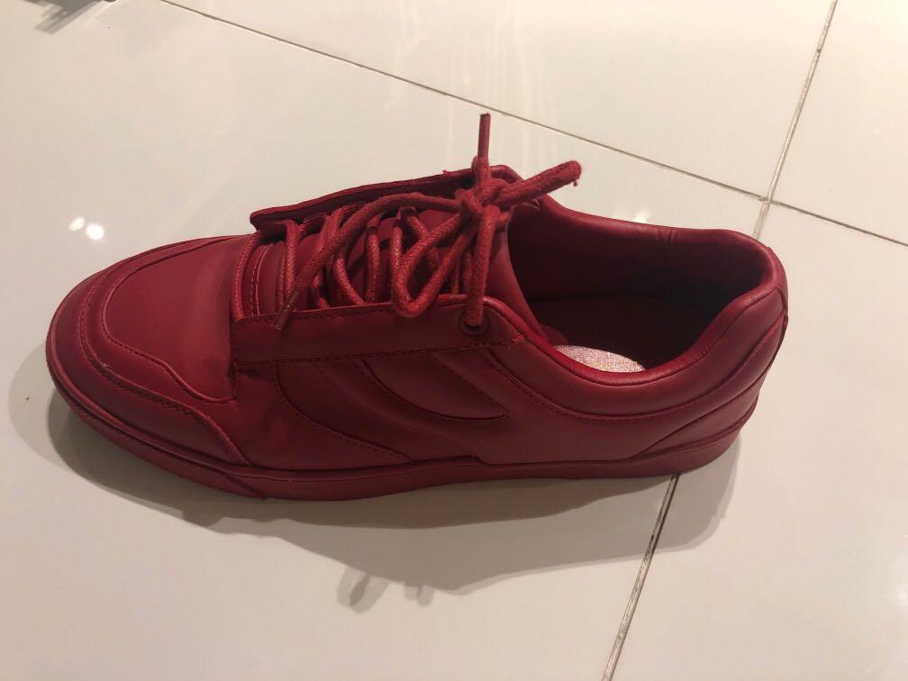 zara man shoes red