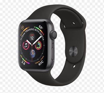 BNIB Apple Watch Series 4 44mm Black Sport Band Space Gray Aluminum Case