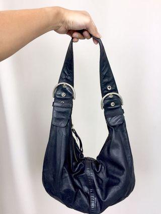 Black COACH Leather Hobo Bag