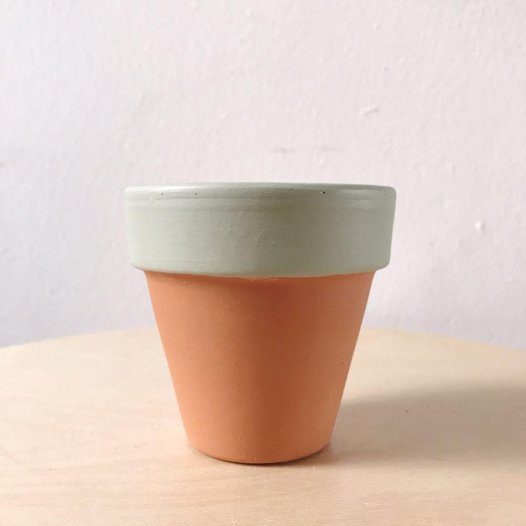 9cm NonToxic HandPainted Terracotta Planter Pot, Furniture & Home Living, Gardening, Pots
