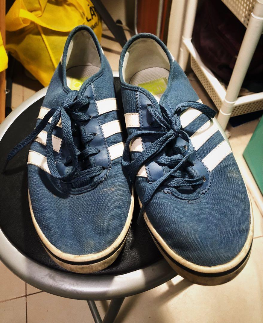 Adidas - Neo Label - Blue (Category: Sneakers) located in Mandaluyong City. Submitted by justjeric (Listing ID 242497692, Image 2). Description: Used but not abused. Needs some glue on the sides..
