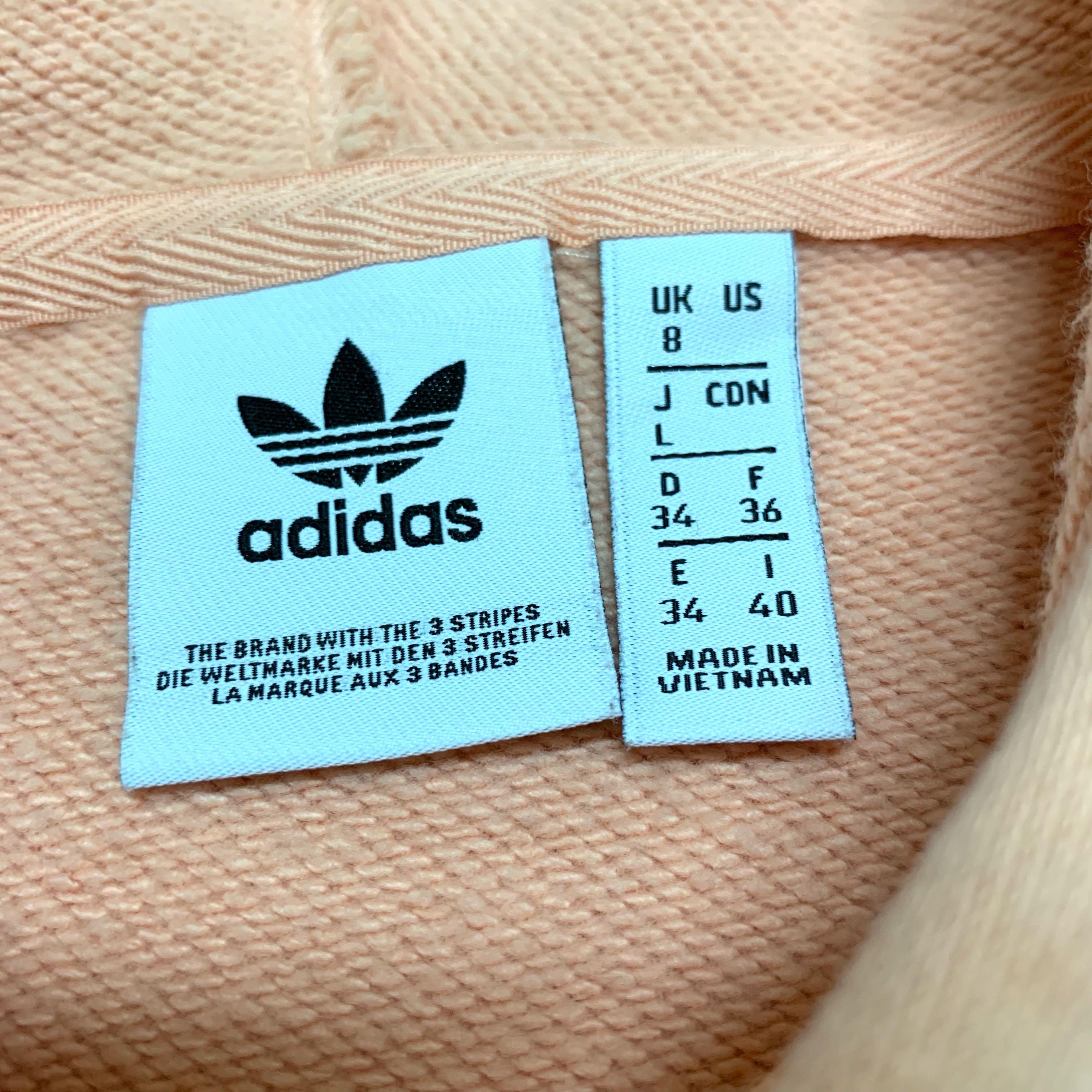 extraer Objetado continuar Adidas originals DX2161正品二手珊瑚橘短版帽T, 她的時尚, 上衣在旋轉拍賣