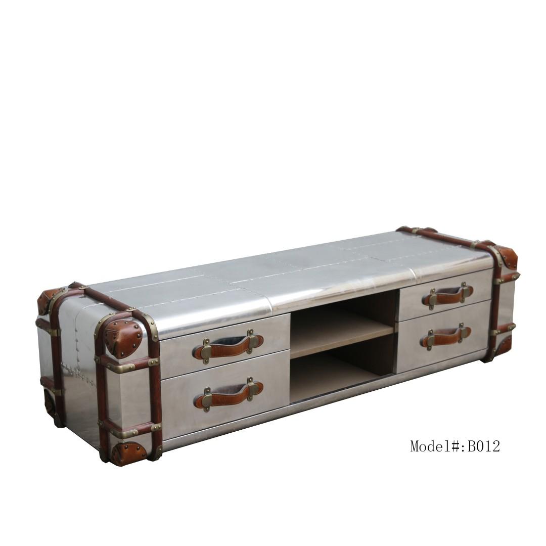 Aluminium TV Console RICHARDS' TRUNK, Furniture & Home Living