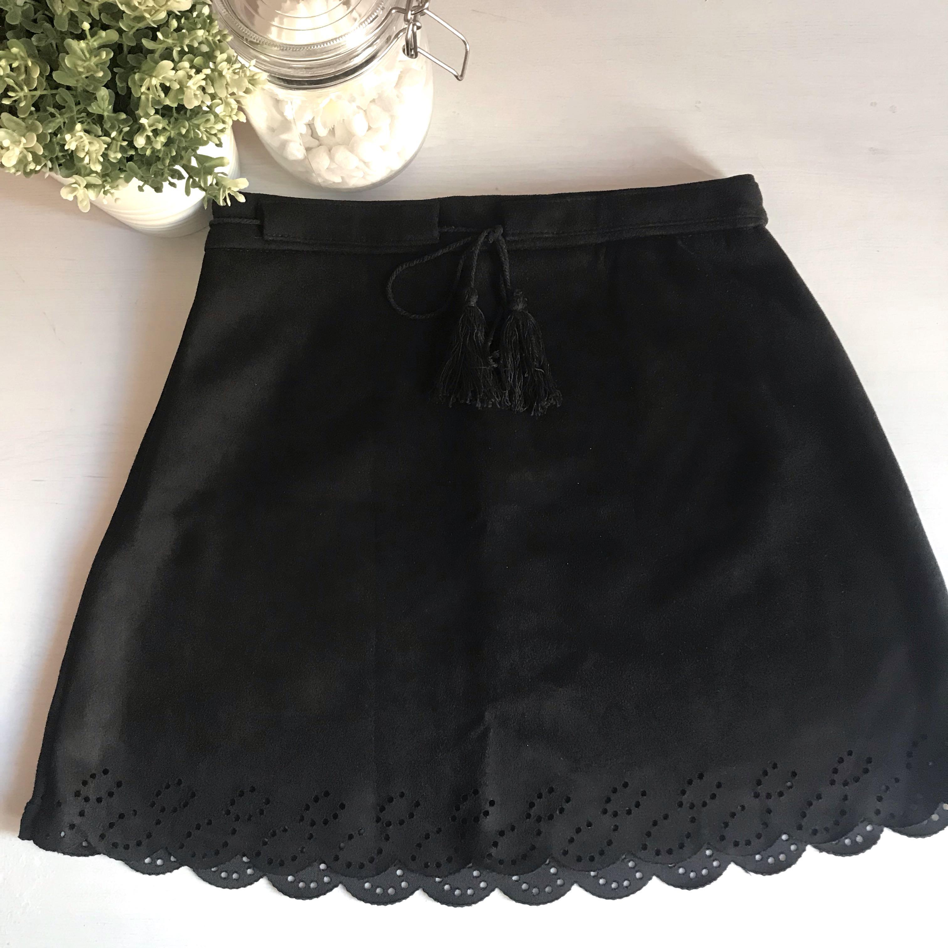 Suede lace skirt on sale