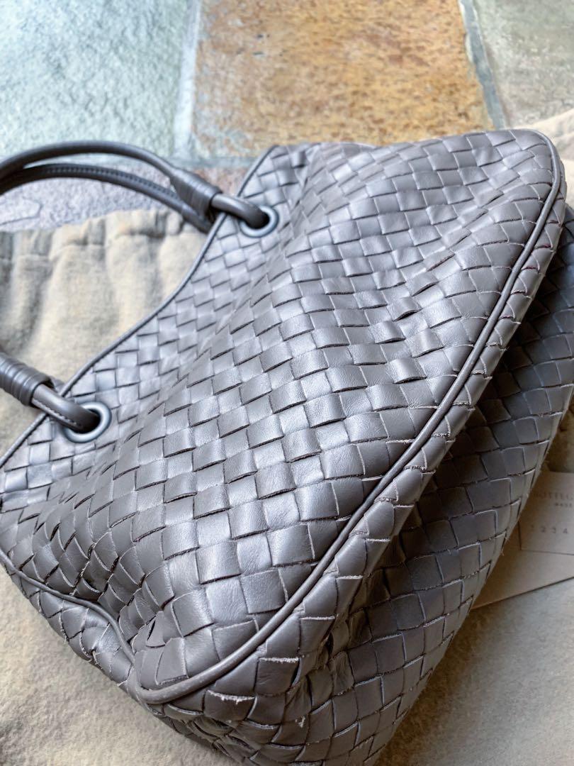 Bottega Veneta mini intrecciato bag in grey Luxury Bags Wallets on Carousell