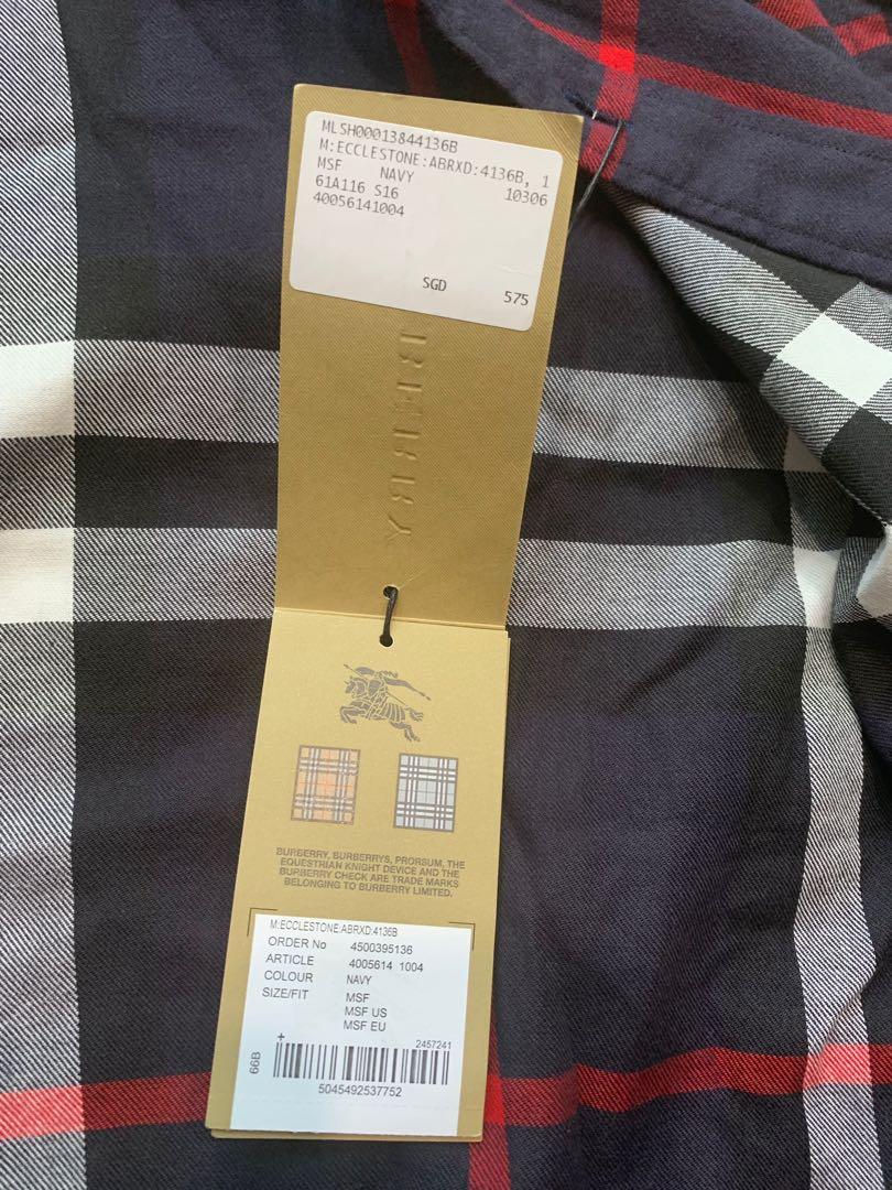 burberry size msf