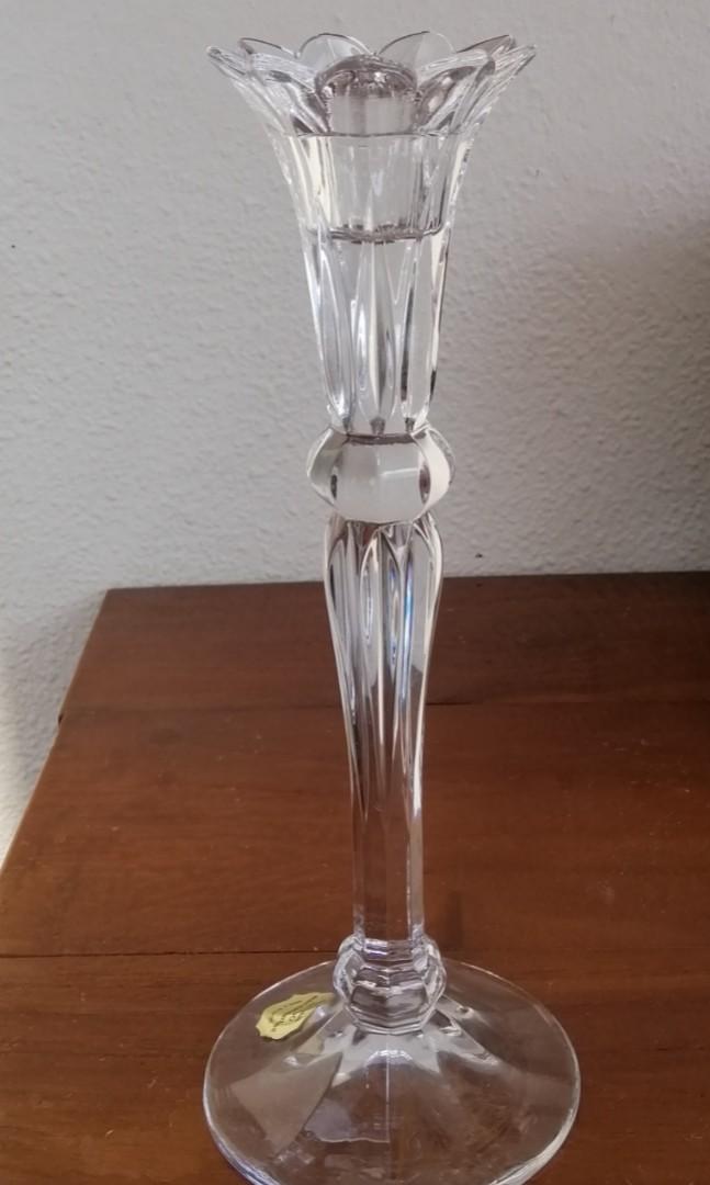 Lead Crystal Candlestick Candle Holder Vintage Collectibles Vintage Collectibles On Carousell