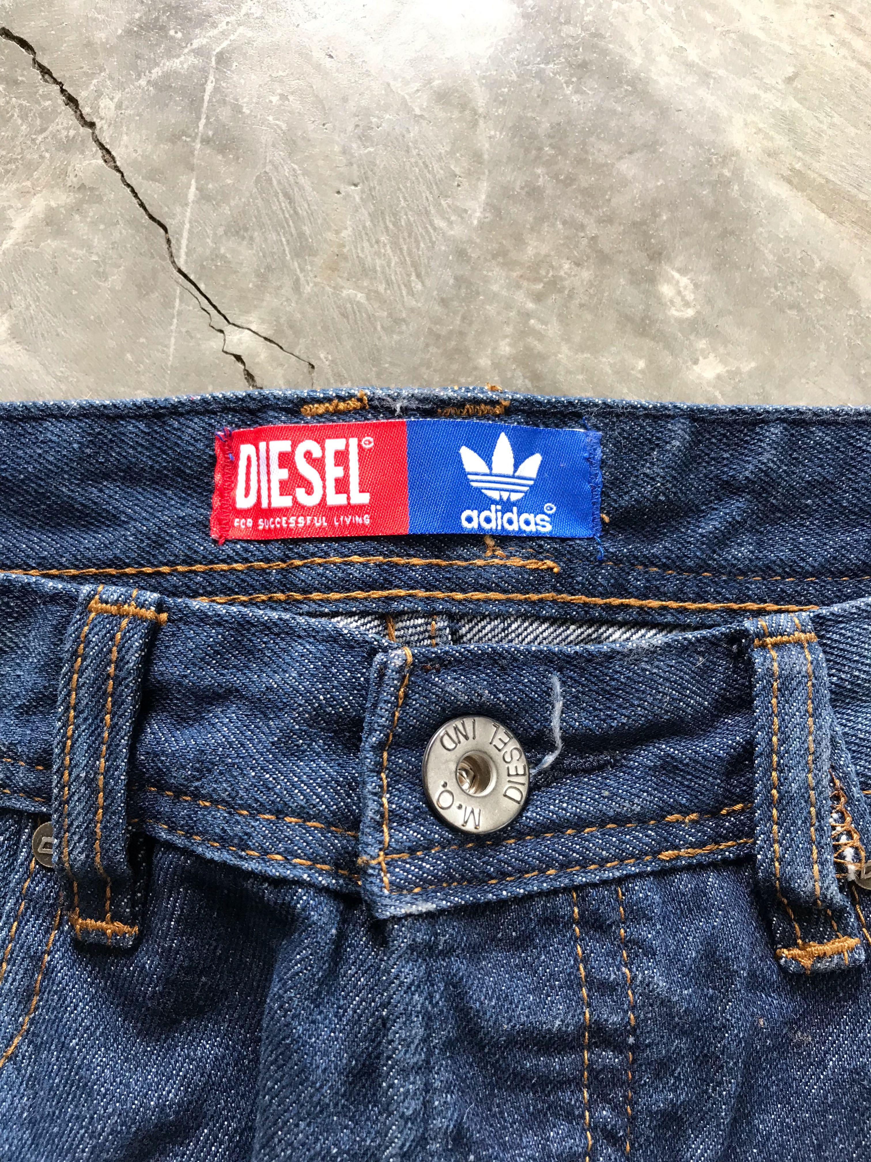 Diesel x Adidas pants made Italy, Men's Bottoms, Trousers on Carousell