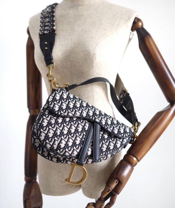 Dior saddle bag + strap, Fesyen Wanita 