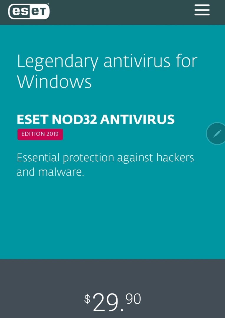 ESET NOD32 Antivirus (Windows) 1PC, 1 Year License, Computers ...