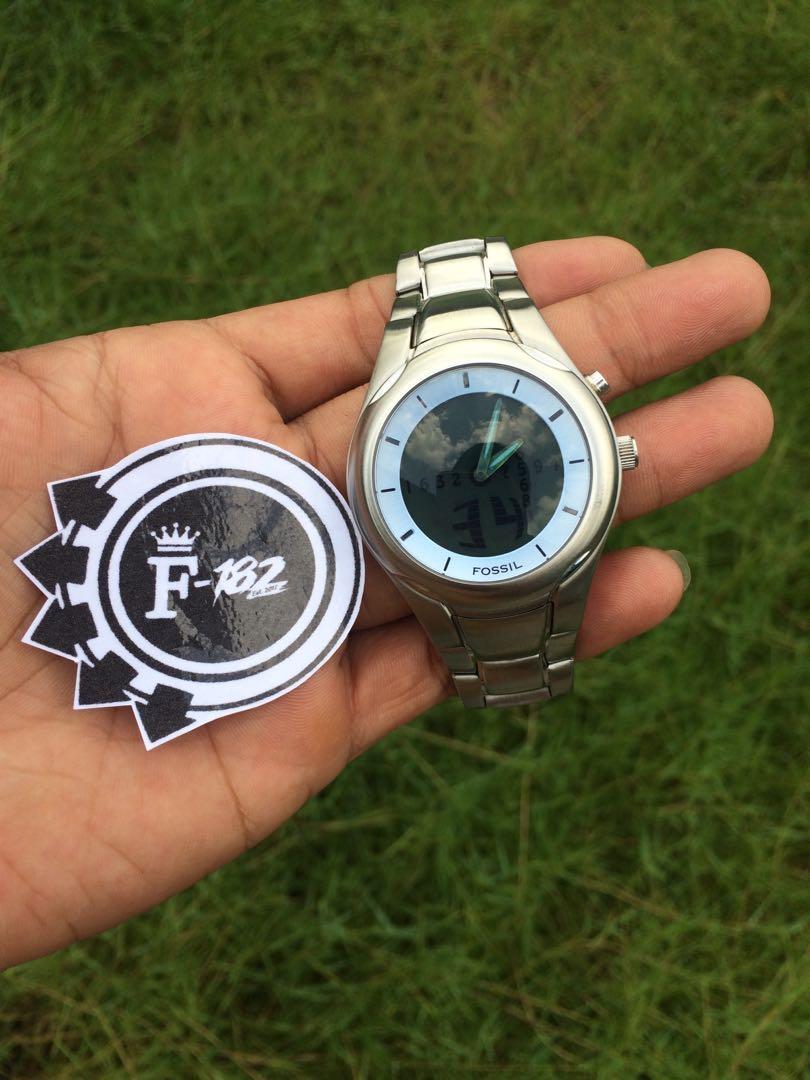 Fossil watch with digital on sale seconds