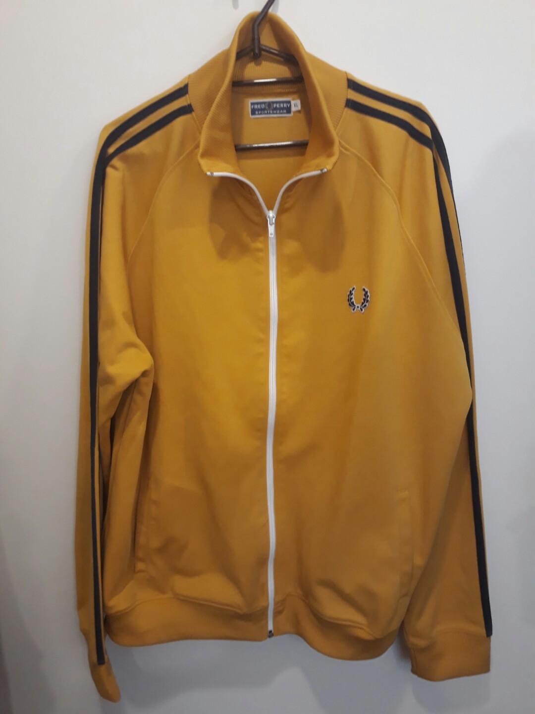 fred perry yellow track jacket