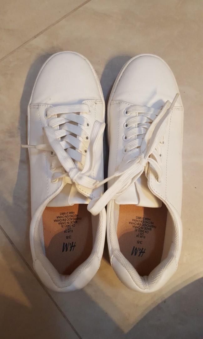 h and m white shoes