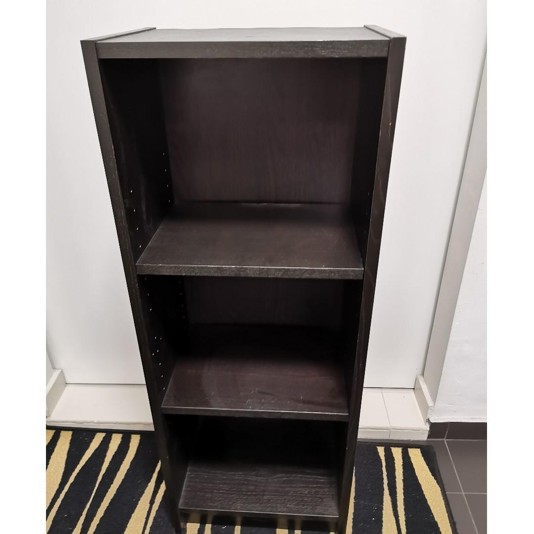 Ikea Billy Wooden Book Shelf Dark Brown Furniture Shelves