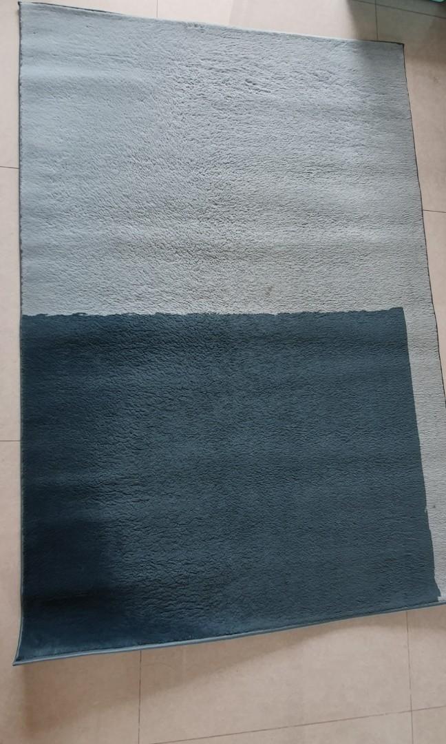 IKEA blue rug, Furniture & Home Living, Home Decor, Carpets, Mats