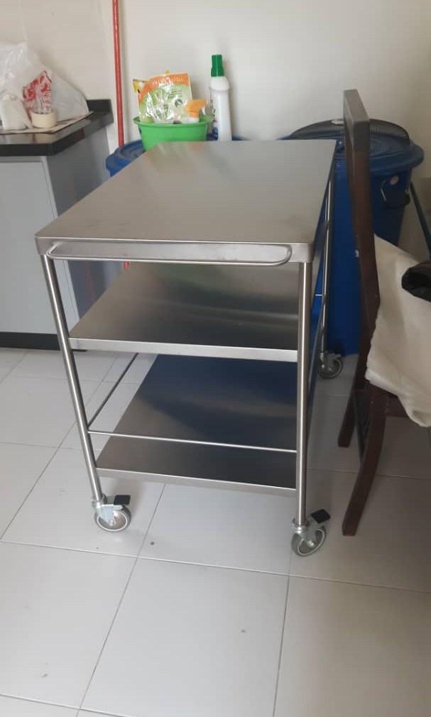 Ikea Flytta Kitchen Trolley Stainless Steel Peralatan Dapur Di