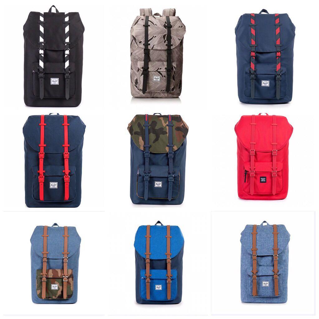 INSTOCK HERSCHEL SUPPLY LITTLE AMERICA FULL VOLUME PEACOAT FLORIA TAN