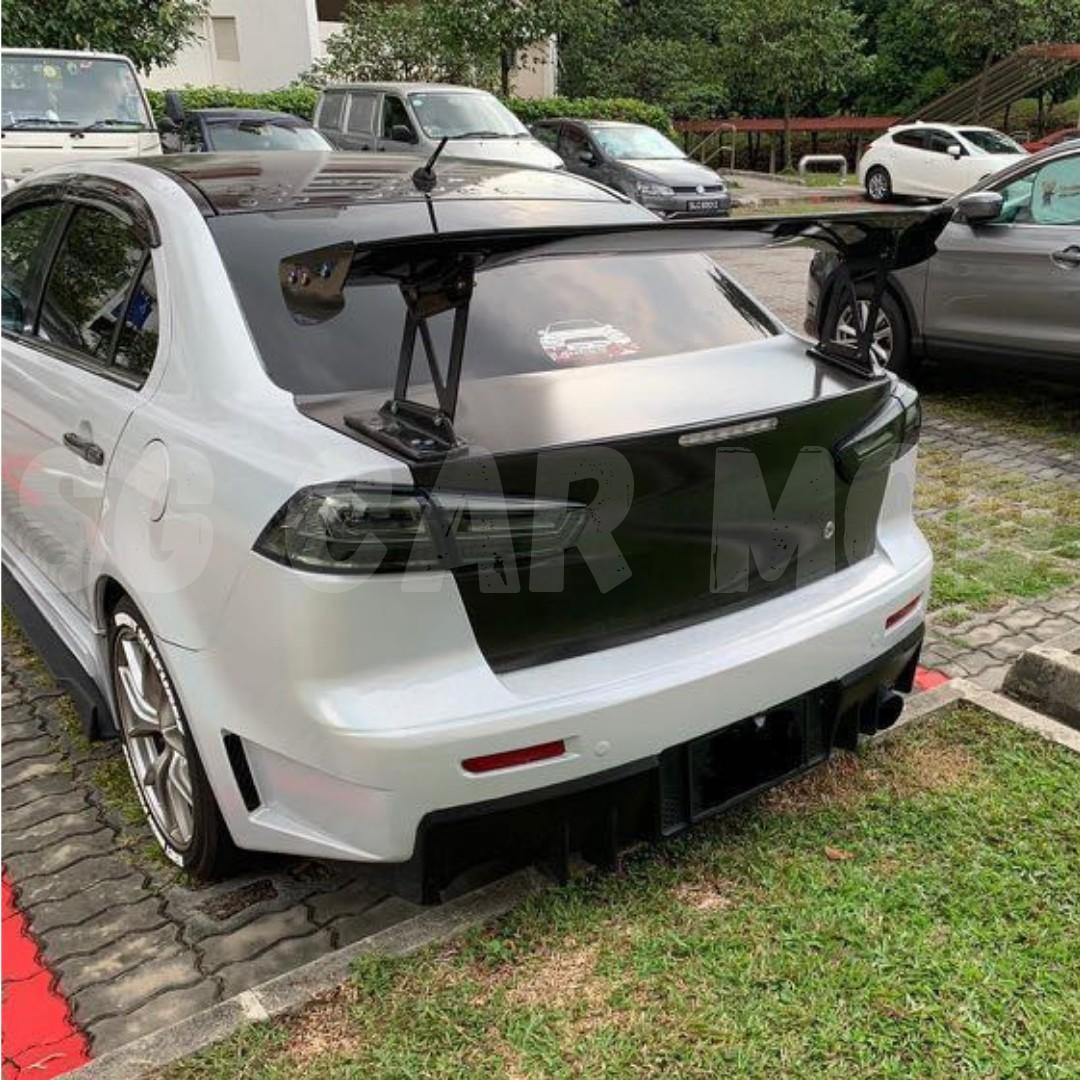 JS Racing GT Wing Spoiler (Black/Carbon Fiber), Car Accessories