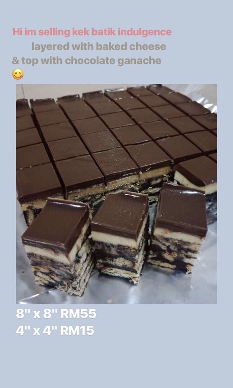 Kek Batik With Choc Ganache Baked Cheese Food Drinks Baked Goods On Carousell