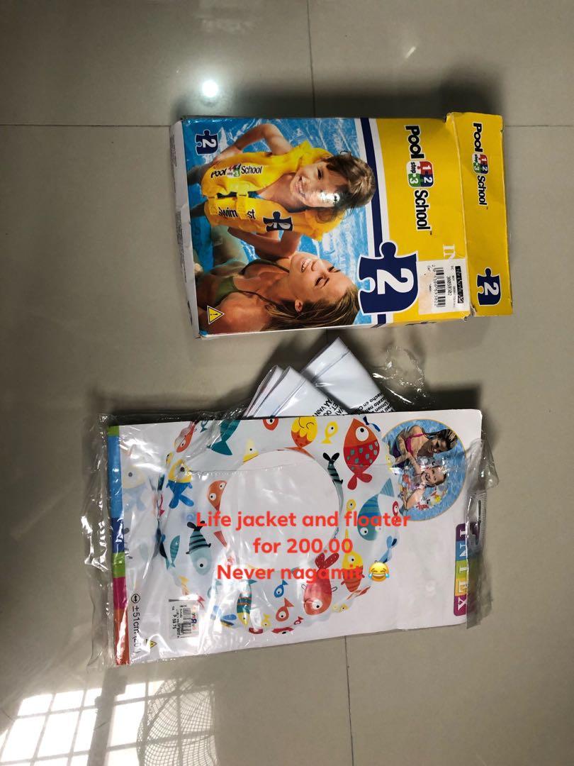 Life jacket and floater (Category: Other Babies Going Out Needs) located in Aliaga. Submitted by zhyee (Listing ID 242363577, Image 1). Description: Life jacket and floater Never nagamit Meet up in Sto. Tomas Batangas (near FPIP gate 2), Alabang (Landmark/Festival Mall) or Makati (Amorsolo). Rfs: decluttering .