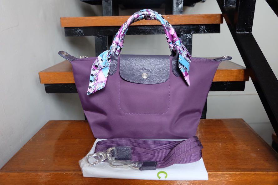 Longchamp bag with scarf on sale