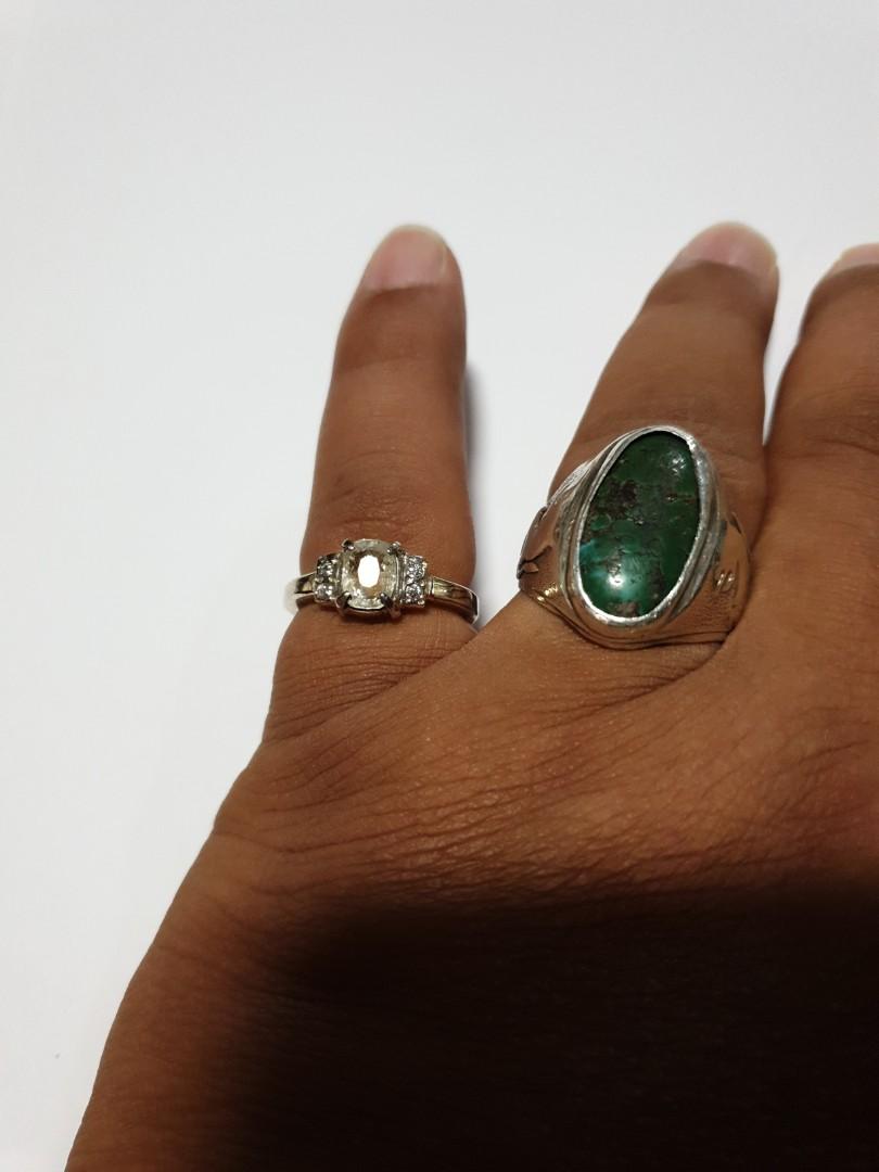 White sapphire silver ring hotsell