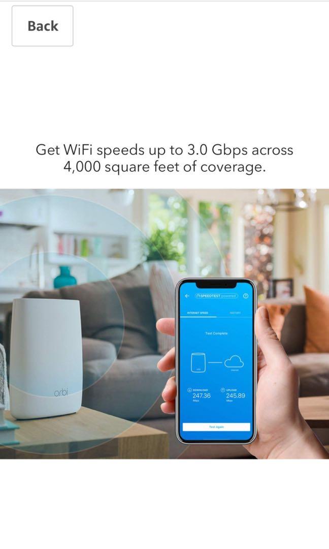 NETGEAR Orbi Ultimate Whole Home Mesh WiFi System (Router + Satellite