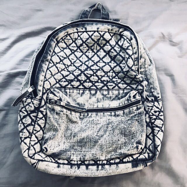 Denim backpack new look hot sale