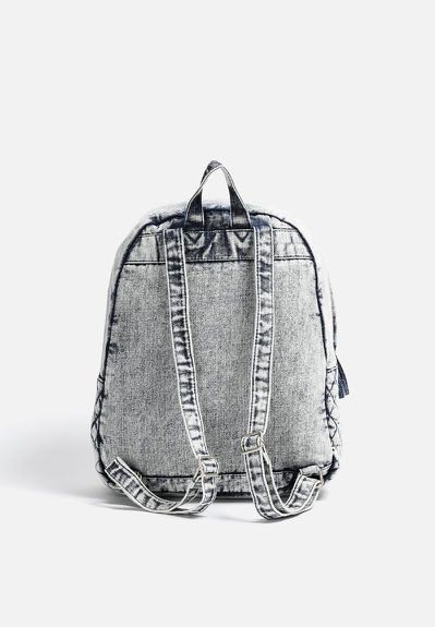 Denim backpack shop new look