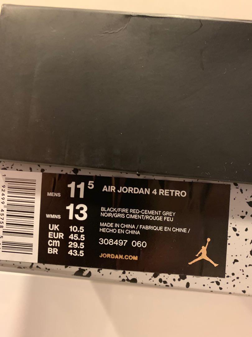 Nike Air Jordan 4 Brad Men s Fashion Footwear Sneakers on Carousell