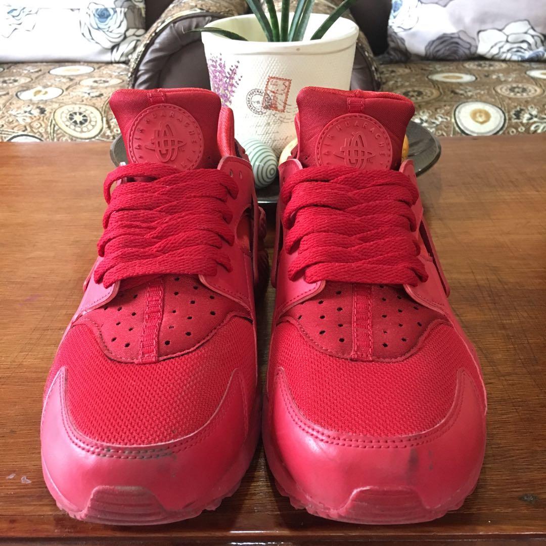 Nike Huarache Triple Red Men s Fashion Footwear Sneakers on